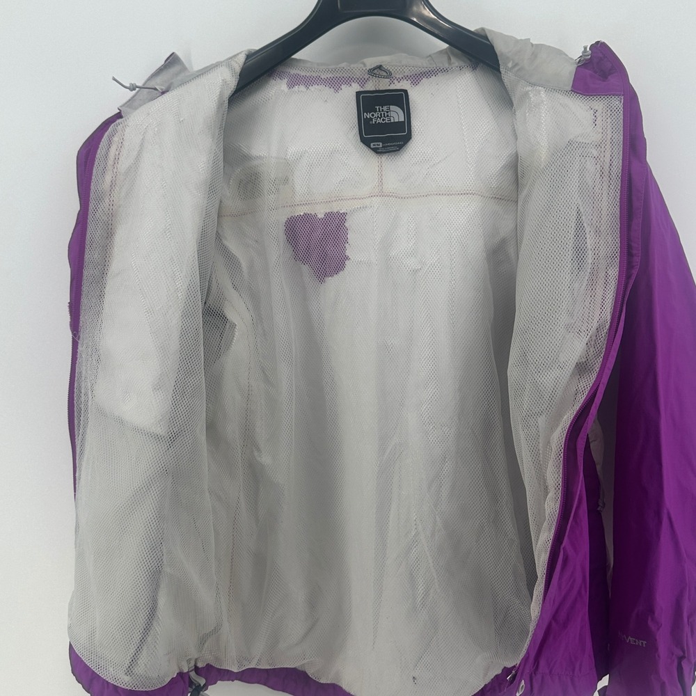 The North Face HyVent Rain Jacket Women Medium Purple White Solid Regular Modern - Picture 6 of 11